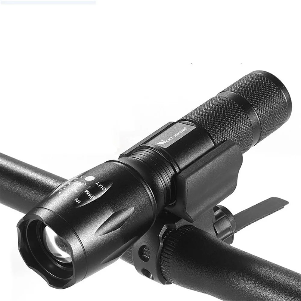WEST BIKING YP0701162 Bicycle Front Flashlight 3 Modes Lamp Super Bright Retractable Zoom Light Cycling Mini Torch - 2