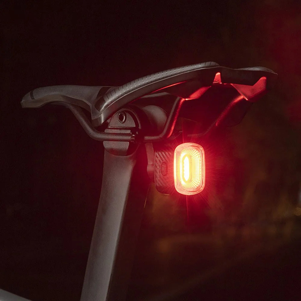 ROCKBROS Q4 Intelligent Brake Sensing Vibration Sensing Bicycle Tail Light Rear Bike Light IPX6 Waterproof Cycling Accessory - 1