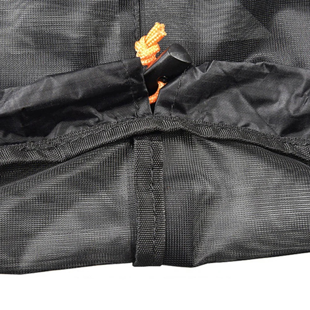 LUCKSTONE Size L Travel Camping Supply Drawstring Mesh Laundry Storage Bag Fishing Net Easy Folding Organizer - Black/Green - 3
