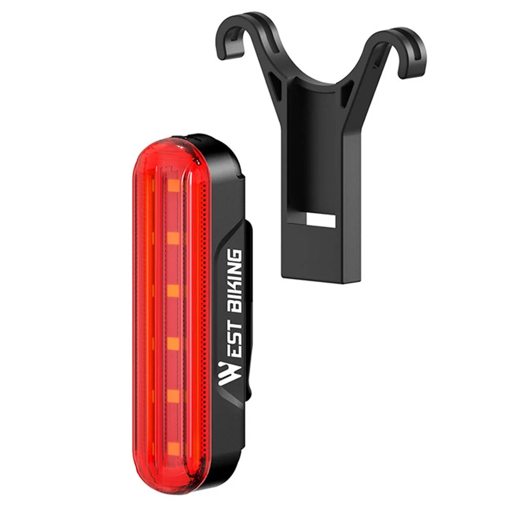 WEST BIKING LD80 USB Style 3 Modes Bicycle Taillight Bike Rear Lamp Safety Warning Light - 1
