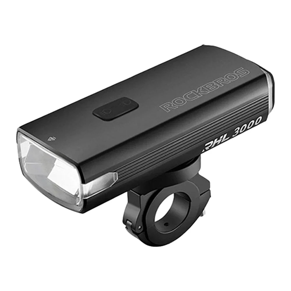 ROCKBROS RHL3000 Bicycle Front Light with High and Low Beam Multiple Modes Bike Headlight, Intelligent Temperature Control - 1