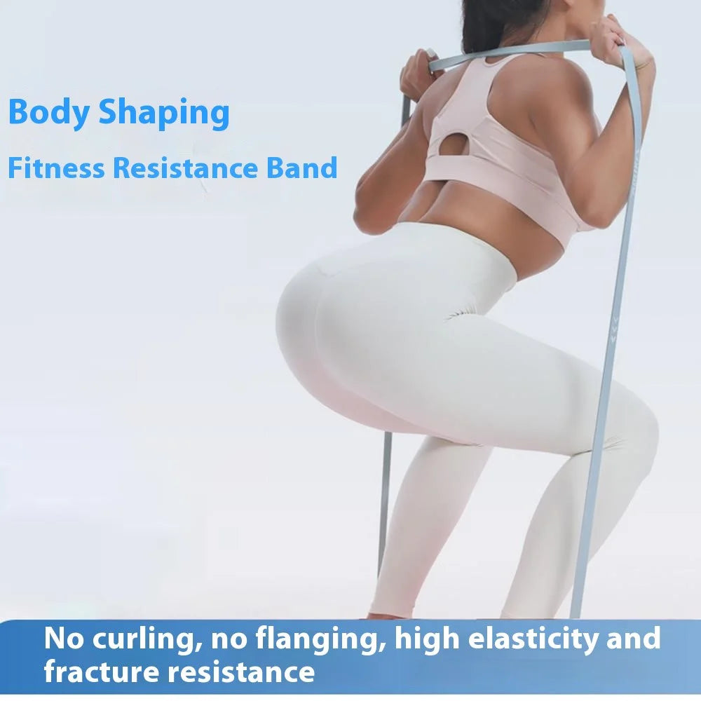 AOLIKES 3612 2080x4.5x19mm 20-60lb Resistance Band Workout Stretch Band for Muscle Strength Training, Blue - 3