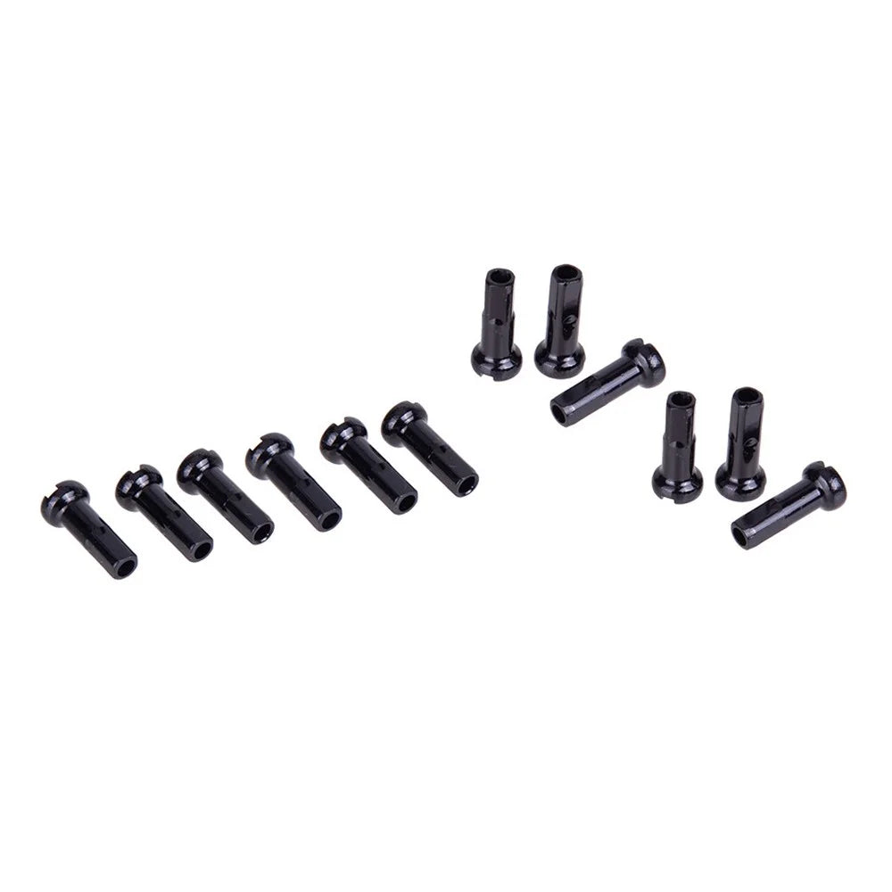 ZTTO 12Pcs / Pack Mountain Bike Color Spoke Cap Aluminum Alloy 14G Spoke 14mm Bicycle Spoke Accessories - Black - 1