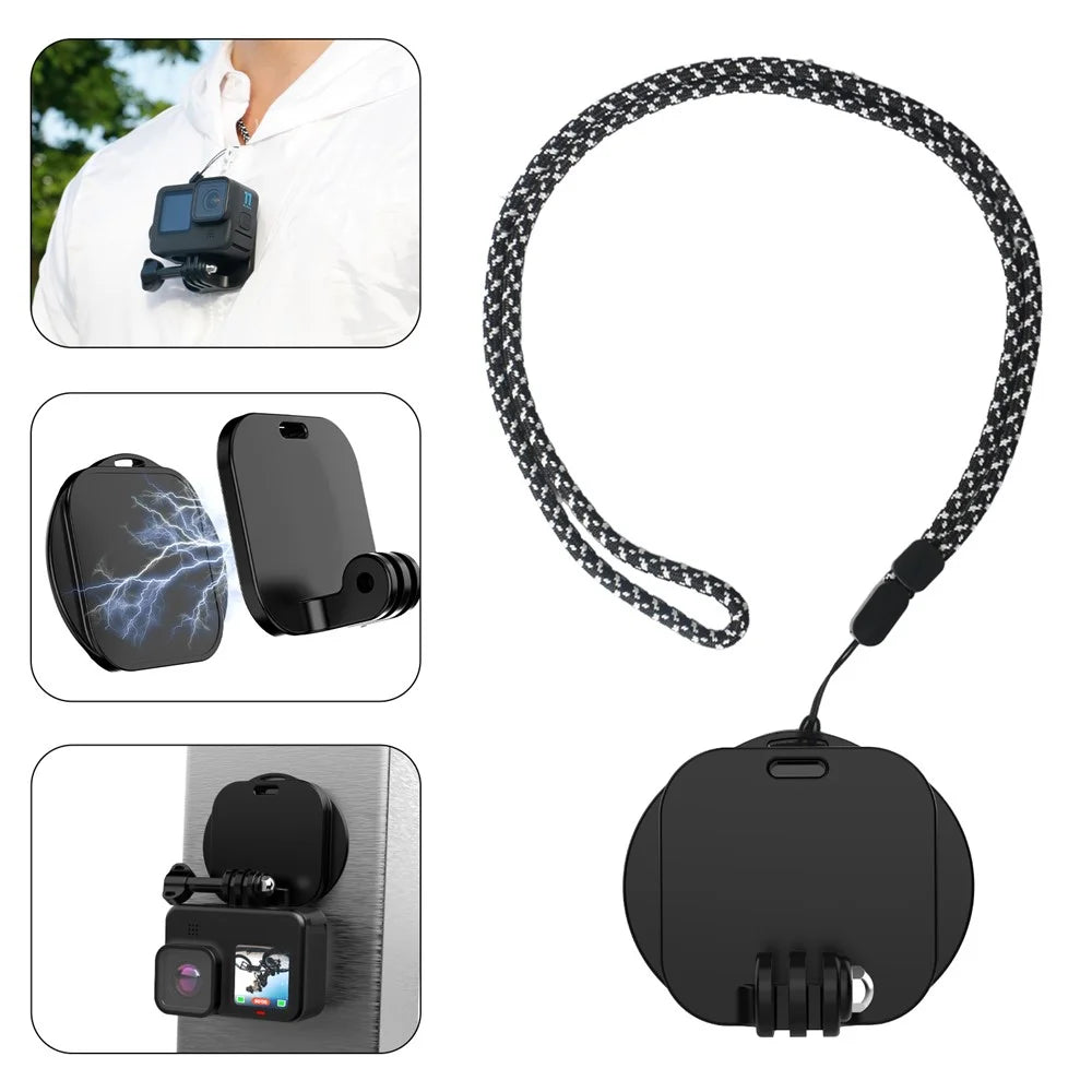 Magnetic Neck Mount Necklace Holder Lanyard Strap for Insta360 / DJI / GoPro Cameras - 1