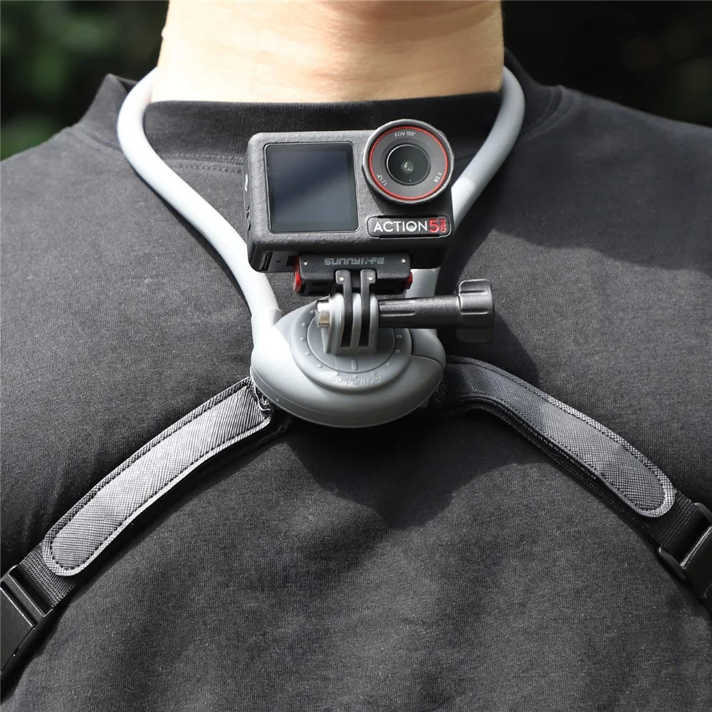 SUNNYLIFE ZJ847 Neck Mount for Action Cameras Quick-Release Camera Holder 360-Degree Rotation - 4