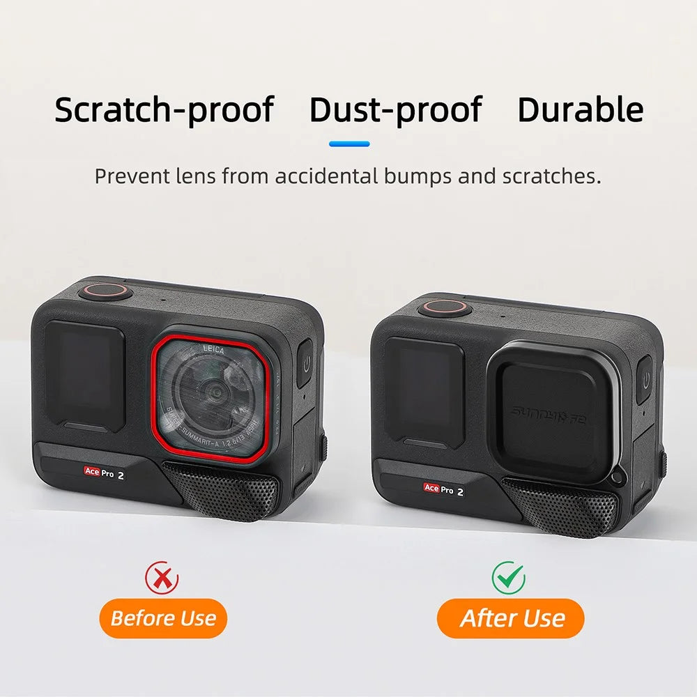 SUNNYLIFE EP2-BHT932 For Insta360 Ace Pro 2 / Ace Pro Lens Protection Cover Camera Silicone Lens Lid - 4