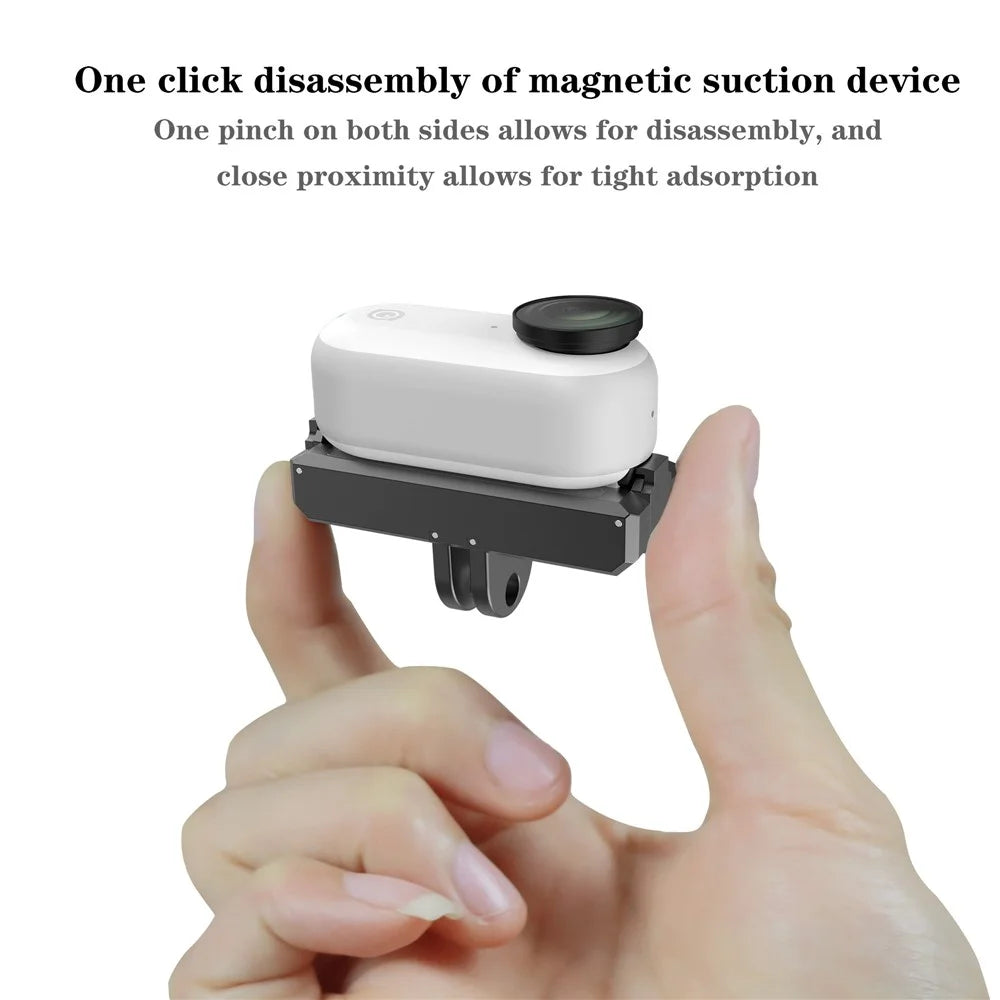 IN71 For Insta360 GO 3S / Go 3 Magnetic Suction Metal Camera Holder Base with Charging Port - 5