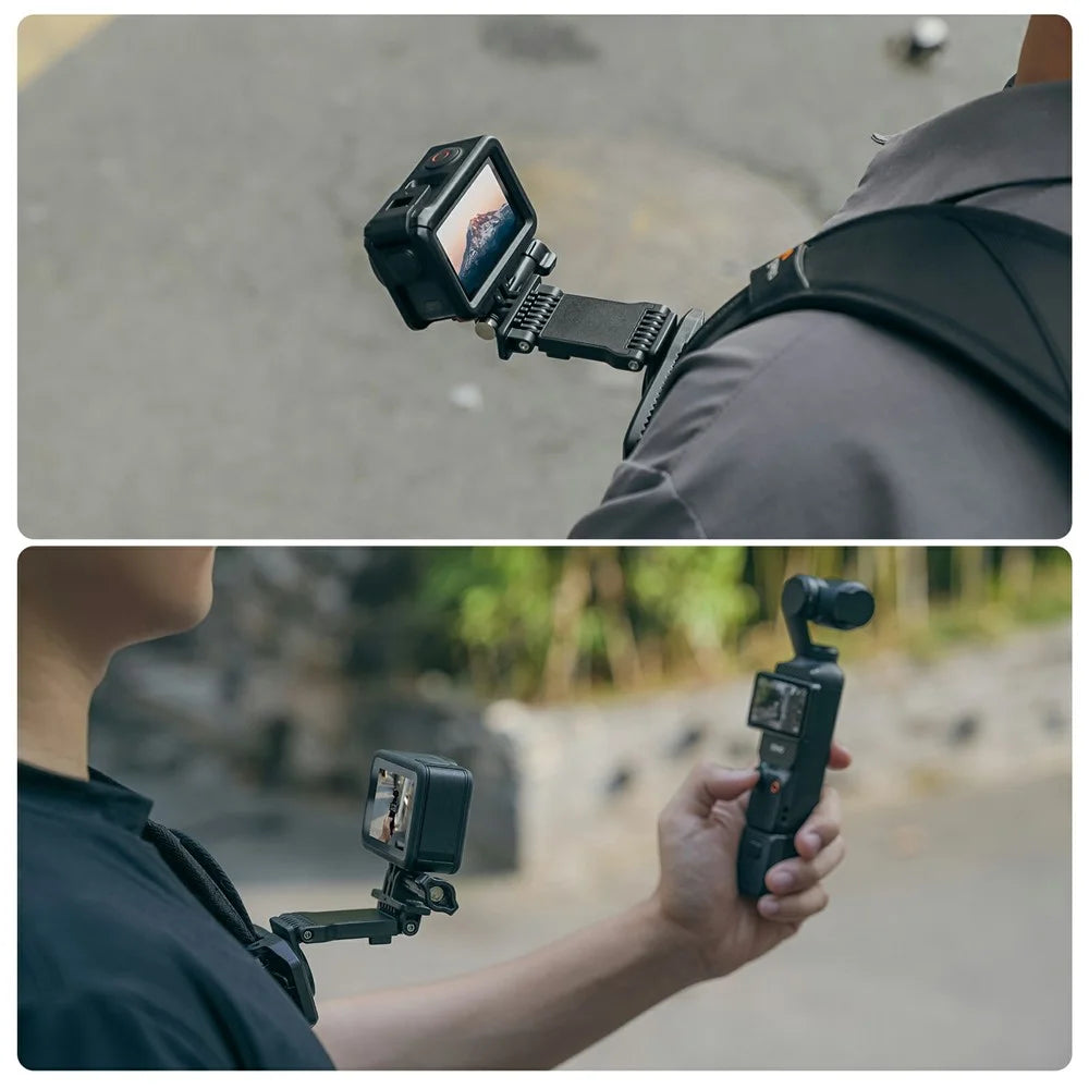 SUNNYLIFE MJ950 Action Camera 360 Degree Magnetic Backpack Clip Foldable Mount Bracket - 4