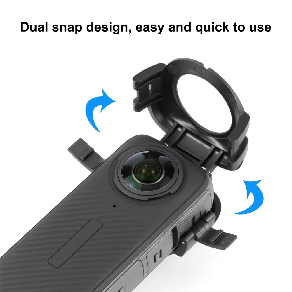 PULUZ PU978B For Insta360 X4 PC Lens Protector Cover High Light Transmission Snap On Lens Guard - 3
