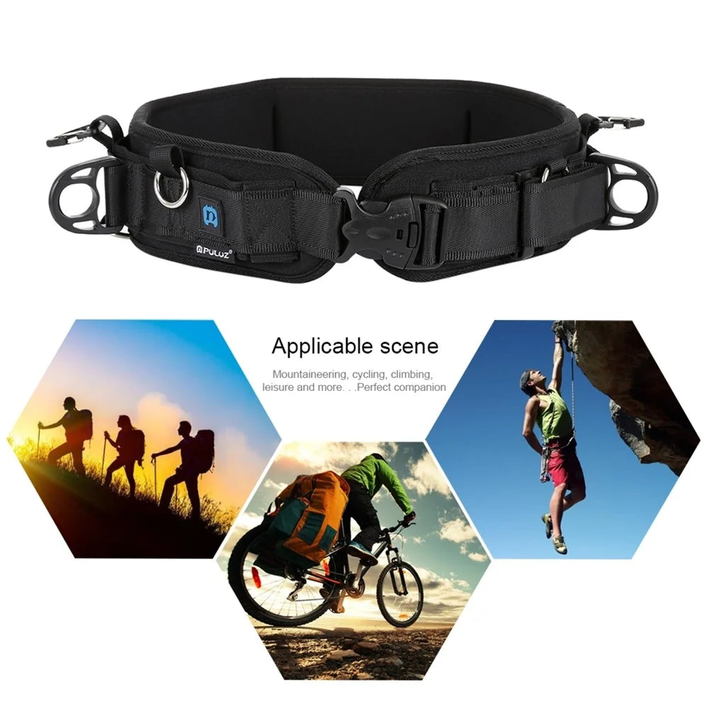 PULUZ PU234 For DSLR Camera Adjustable Waist Belt Climbing Photography Strap with Hooks - 5