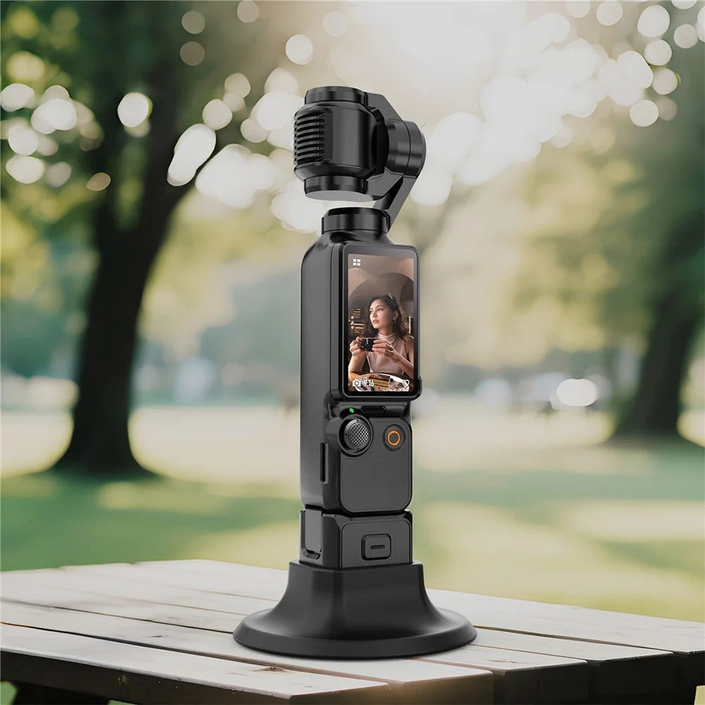 PULUZ PU754B For DJI Osmo Pocket 3 Camera Silicone Base Adhesive Mount Desktop Stand - 4