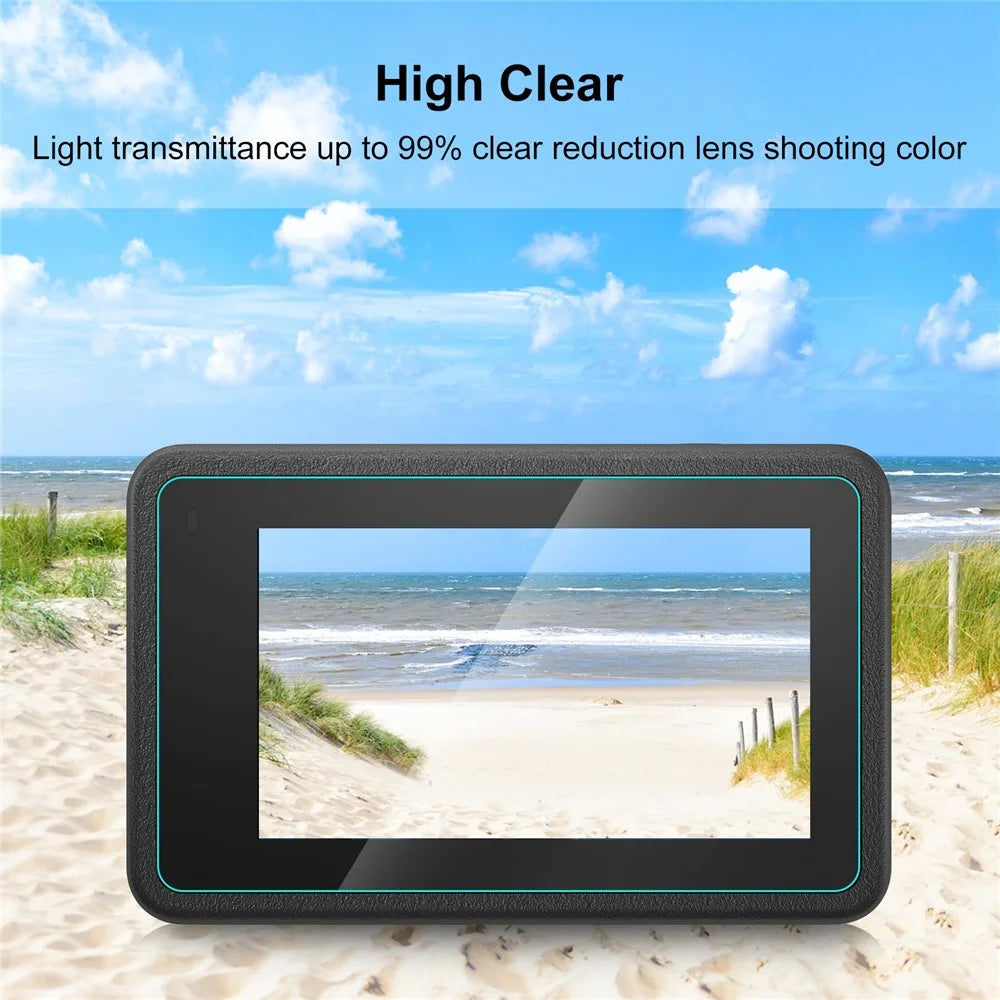 PULUZ PU953T For DJI Osmo Action 4 Screen Protector Set with Lens / Front / Rear Screen Tempered Glass Film - 5
