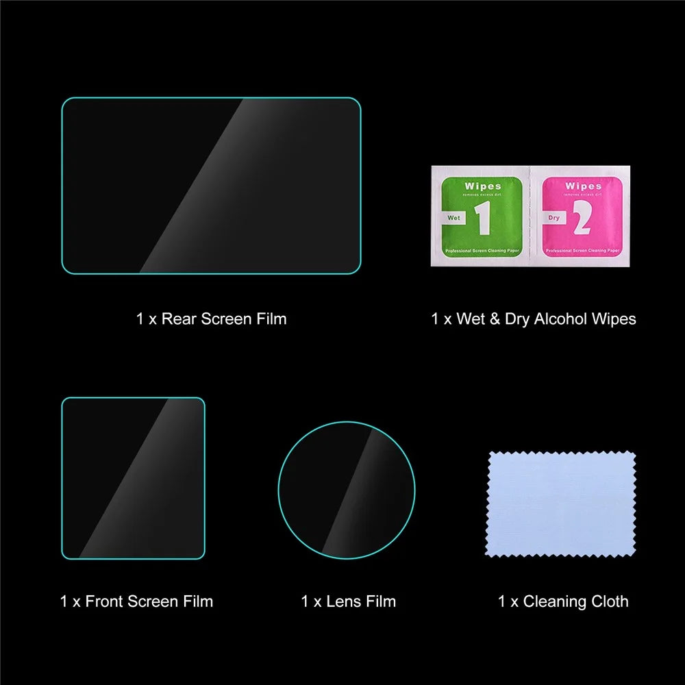 PULUZ PU953T For DJI Osmo Action 4 Screen Protector Set with Lens / Front / Rear Screen Tempered Glass Film - 6