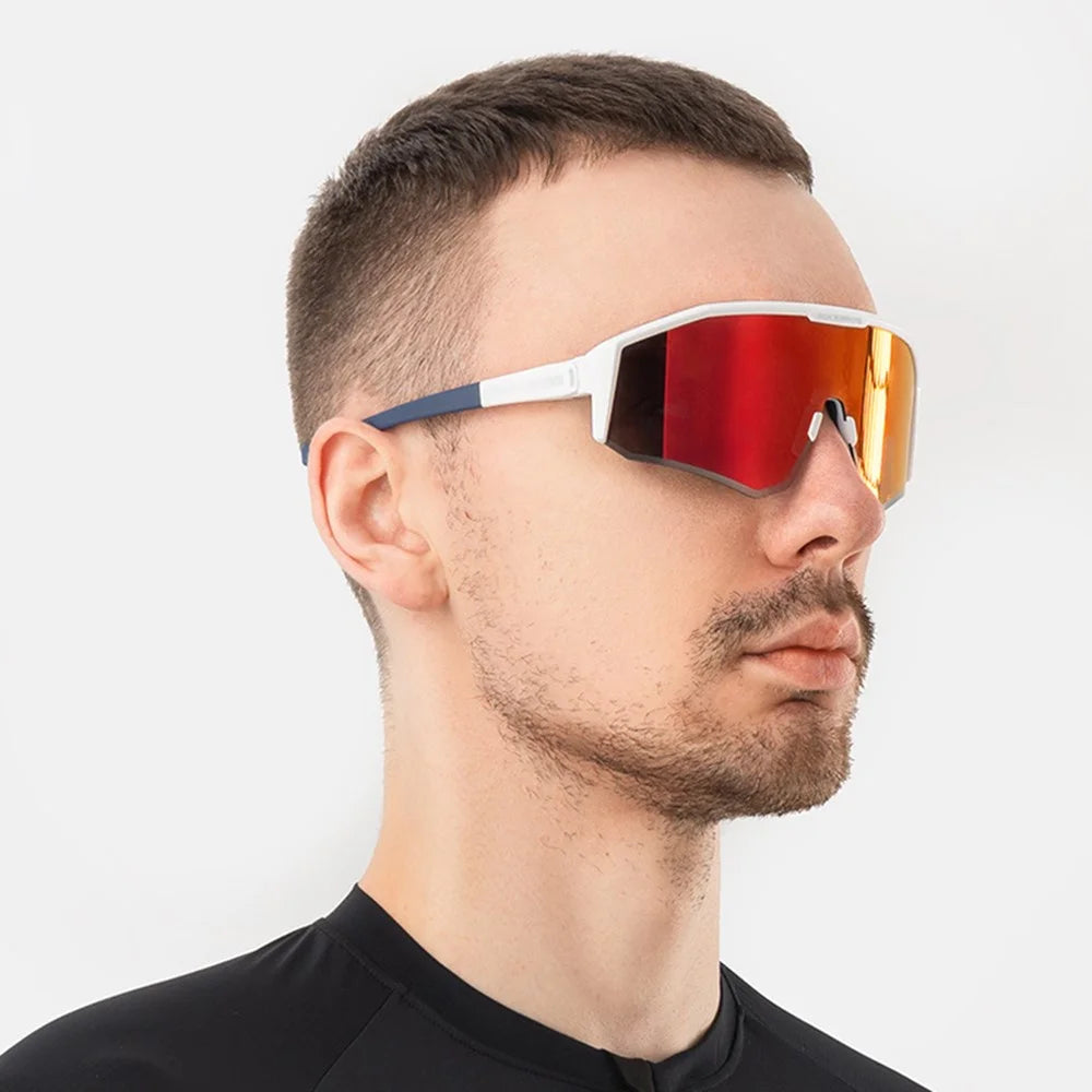 ROCKBROS 14130001 SP297 Cycling Glasses UV400 Protection Polarized Sunglasses Outdoor Sports Eyewear - White Frame - 2