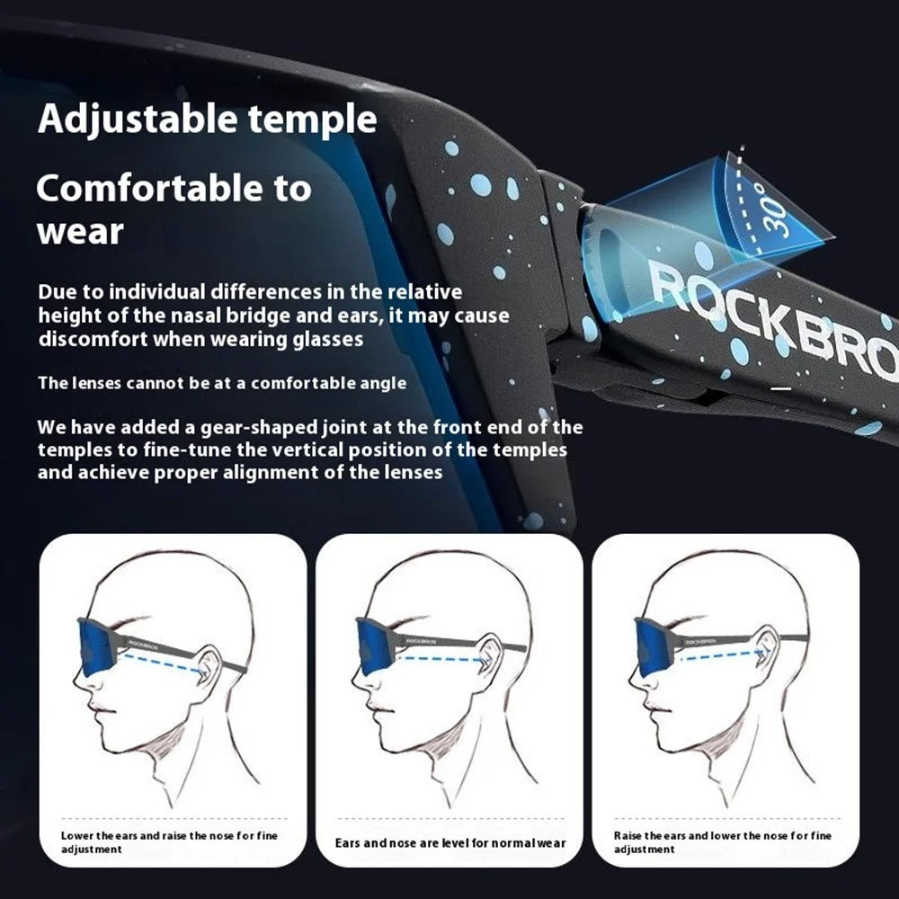 ROCKBROS 14130001 SP297 Cycling Glasses UV400 Protection Polarized Sunglasses Outdoor Sports Eyewear - White Frame - 3