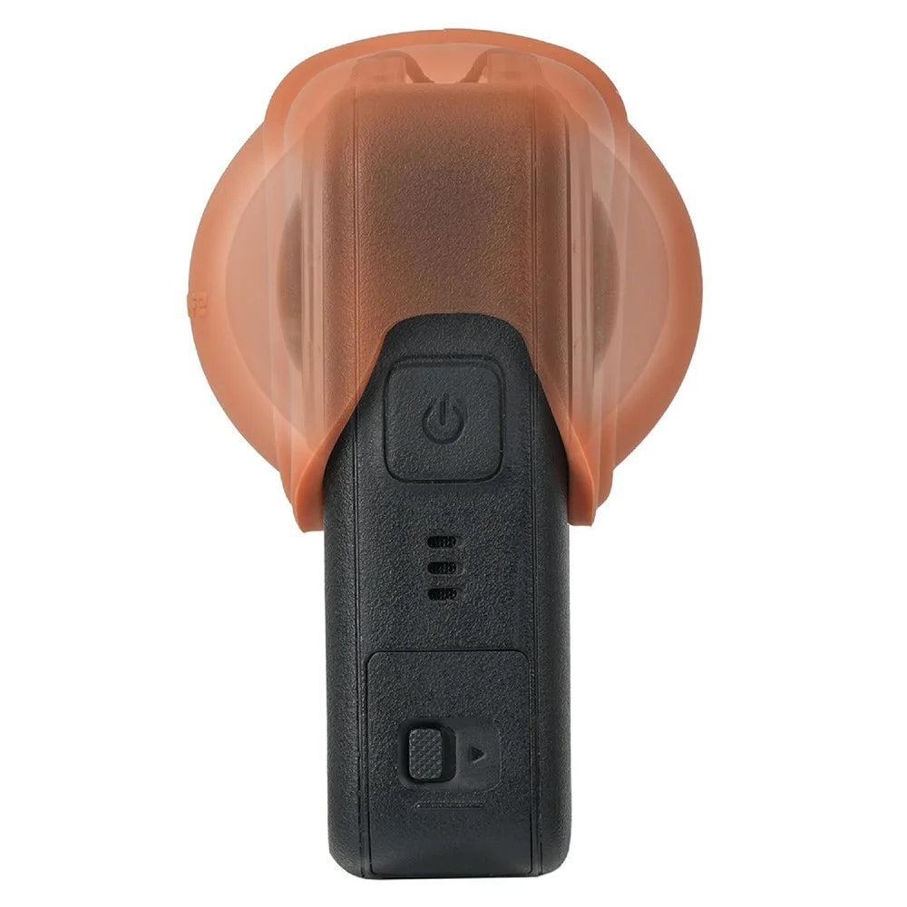 SUNNYLIFE OS-SG034 For DJI Osmo 360 Camera Lens Guard Anti Scratch Silicone Lens Protective Cover - Orange - 1