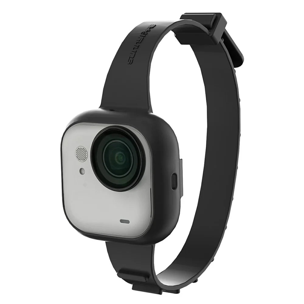 SUNNYLIFE GU-ZD043 For Insta360 Go Ultra Silicone Case Wristband Cover Multi-Functional Camera Accessory - Black - 1