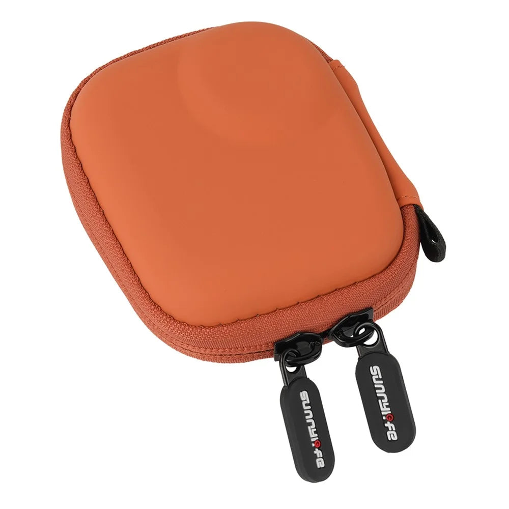 SUNNYLIFE ON-B0101 For DJI Osmo Nano Action Camera Case Portable Leather EVA Storage Bag with Carabiner - Orange - 2