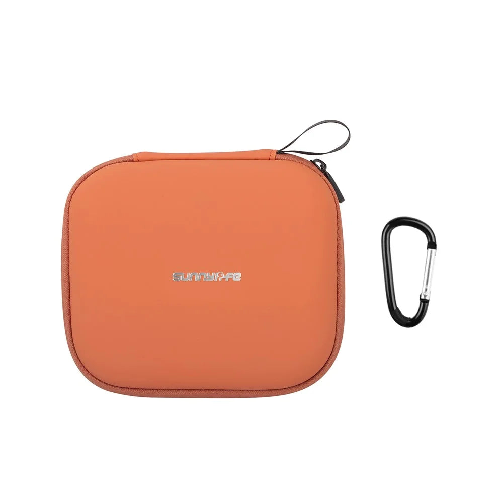 SUNNYLIFE ON-B0102 For DJI Osmo Nano Standard Kit Case Portable Leather EVA Storage Bag with Carabiner - Orange - 2