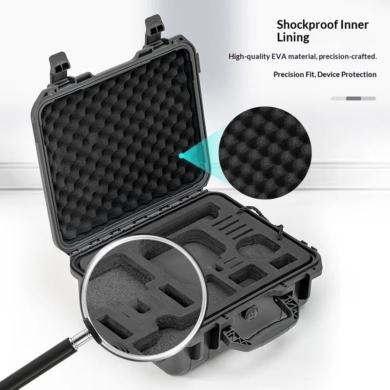 STARTRC For DJI Osmo Action 6 Shockproof Camera Case Double Layer Waterproof Storage Box - Dark Grey - 4