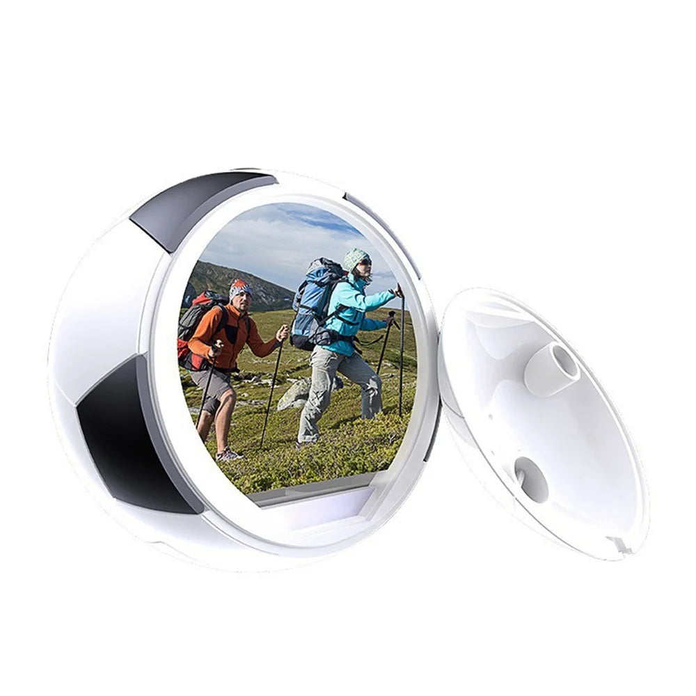 Q8 Pro Mini Soccer Shaped Sports Camera 1080P Electronic Anti-Shake 120° Wide Angle Football Shape Digital Camera for Cycling Outdoor (No Memory Card) - White - 2