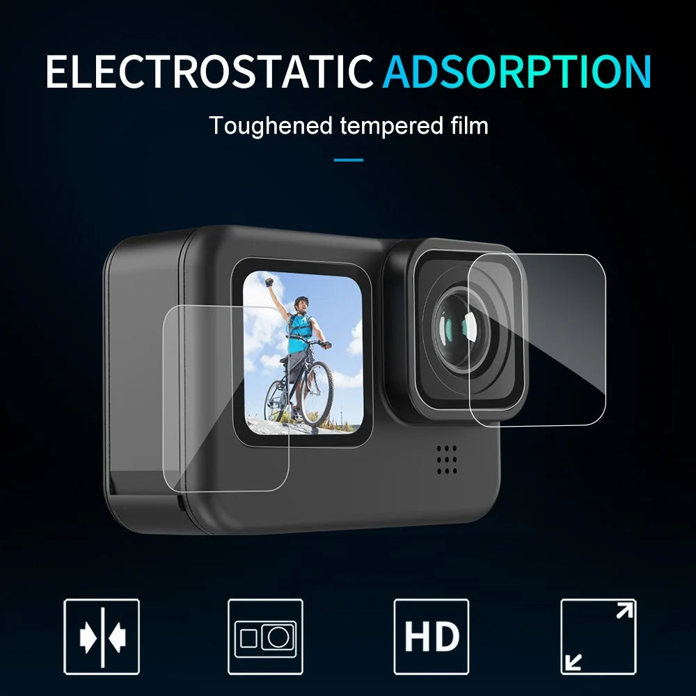 TELESIN GP-FLM-902 Anti-Scratch PET Front Display Film + PET Lens Protector + Rear Display PET Film for GoPro Hero 9 / 10 / 11 - 5