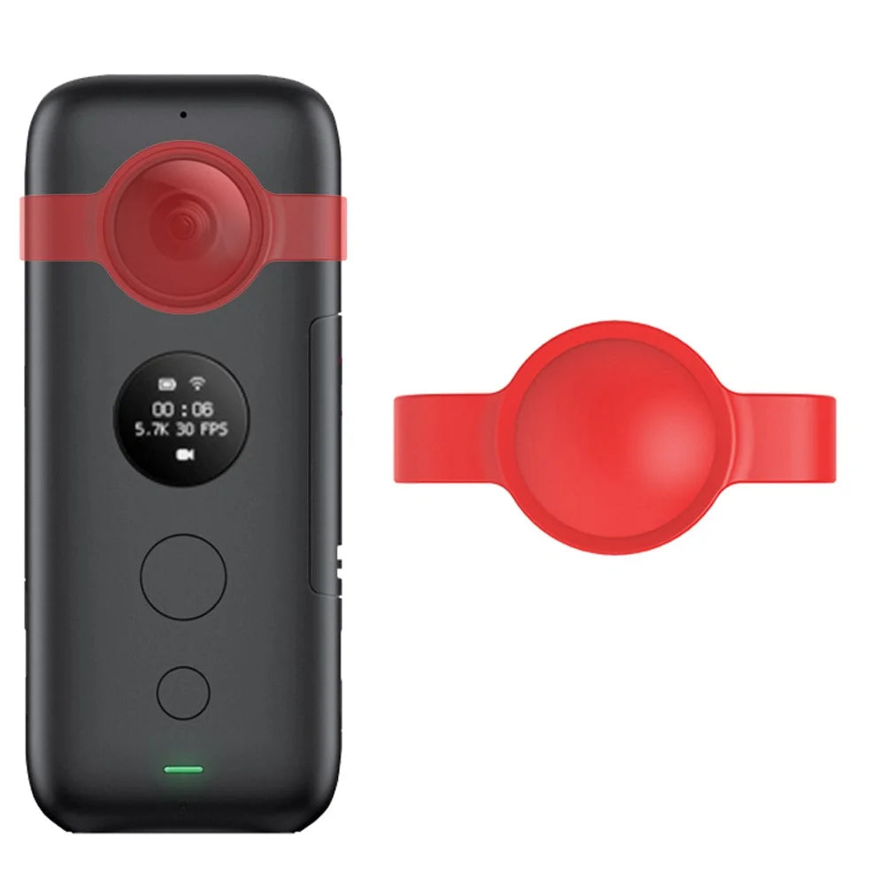 AI03 Flexible Silicone Anti-scratch Camera Sleeve Cover + Lens Protection Cover for Insta360 ONE X Panorama Camera - Black - 3