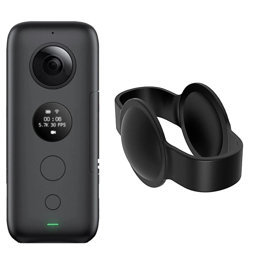 AI03 Flexible Silicone Anti-scratch Camera Sleeve Cover + Lens Protection Cover for Insta360 ONE X Panorama Camera - Black - 5
