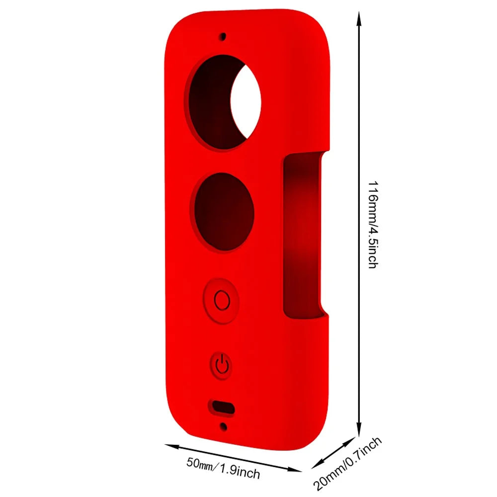 AI03 Flexible Silicone Anti-scratch Camera Sleeve Cover + Lens Protection Cover for Insta360 ONE X Panorama Camera - Black - 6
