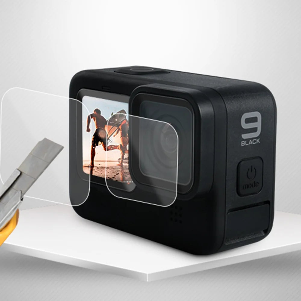 FLW361 for GoPro Hero 10/9 Anti-explosion Tempered Glass Film High Hardness Camera Lens + Back Screen + Front Screen Protector - 5