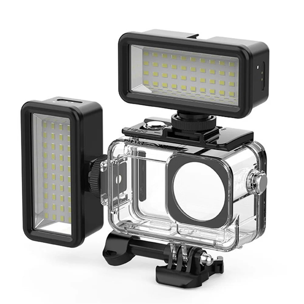 FLW389 Waterproof Case for DJI Action 3 Water Resistant Anti-Scratch Protective Case with Cold Shoe Interface for Fill Light, Dive Light, Microphone - 3