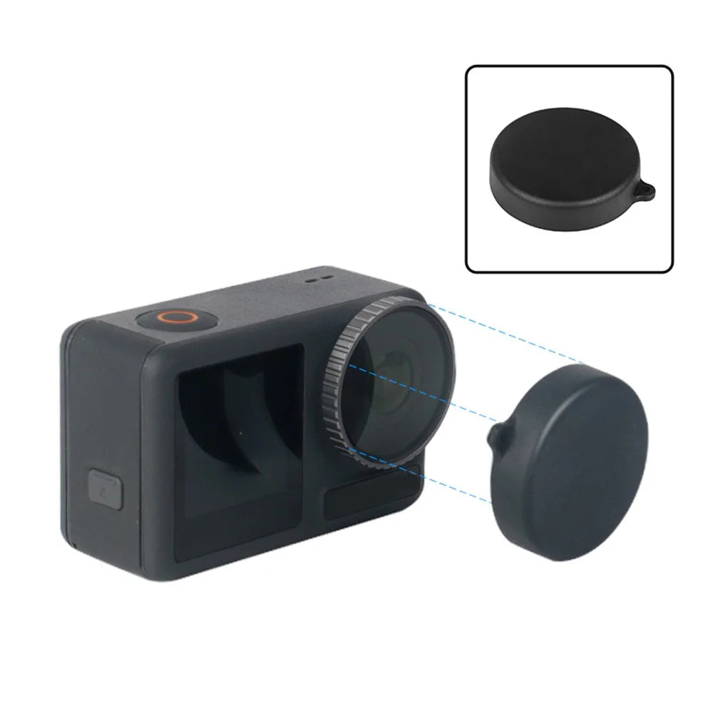 2Pcs For DJI Osmo Action 3 / Action 4 Sports Camera Soft Silicone Lens Cover Protective Cap Accessories - 2