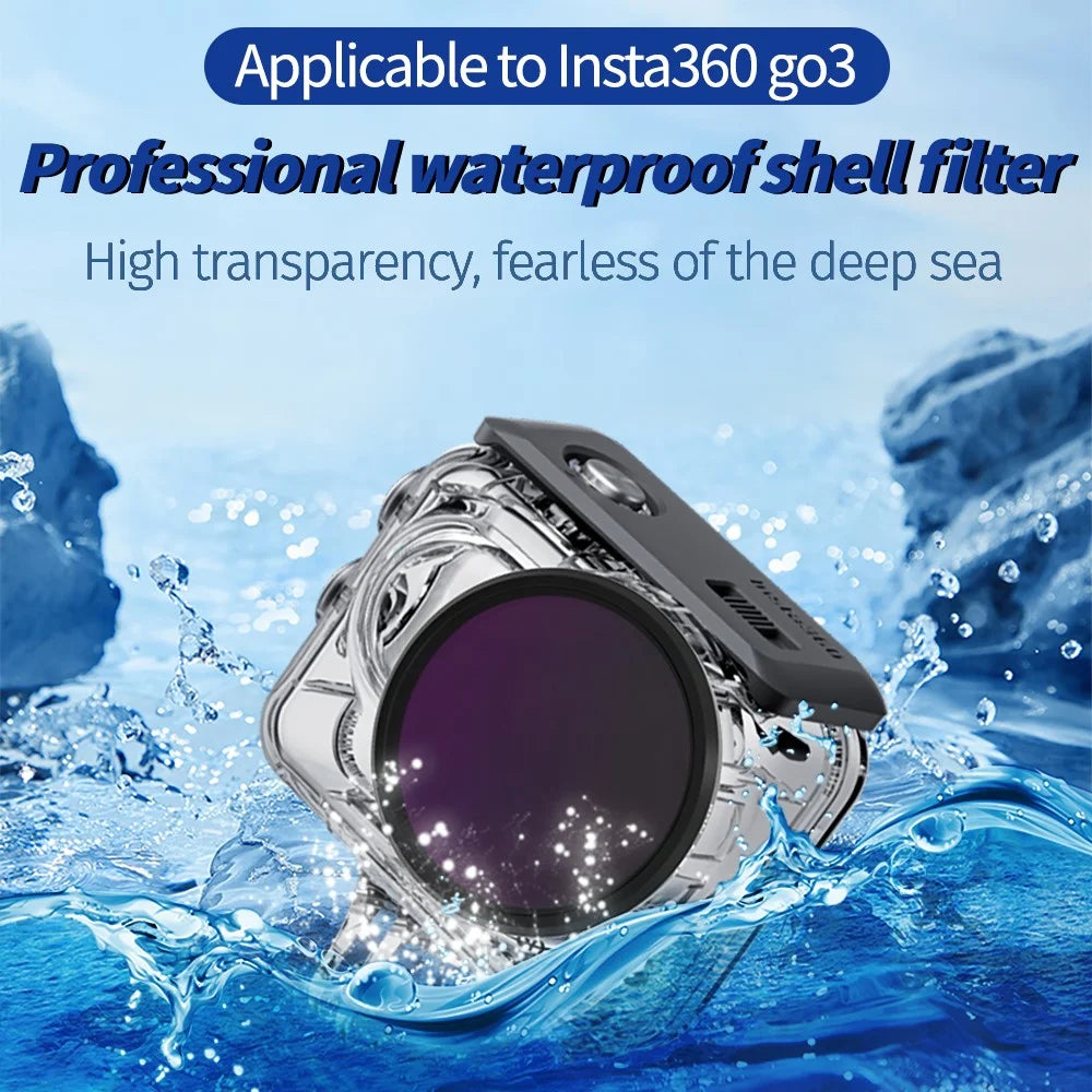 JUNESTAR JSR-1030-19 3-in-1 Filter Set with CPL+ND8+ND16 for Insta360 GO 3 Action Camera Multi-Layer Coated Diving Filter - 4