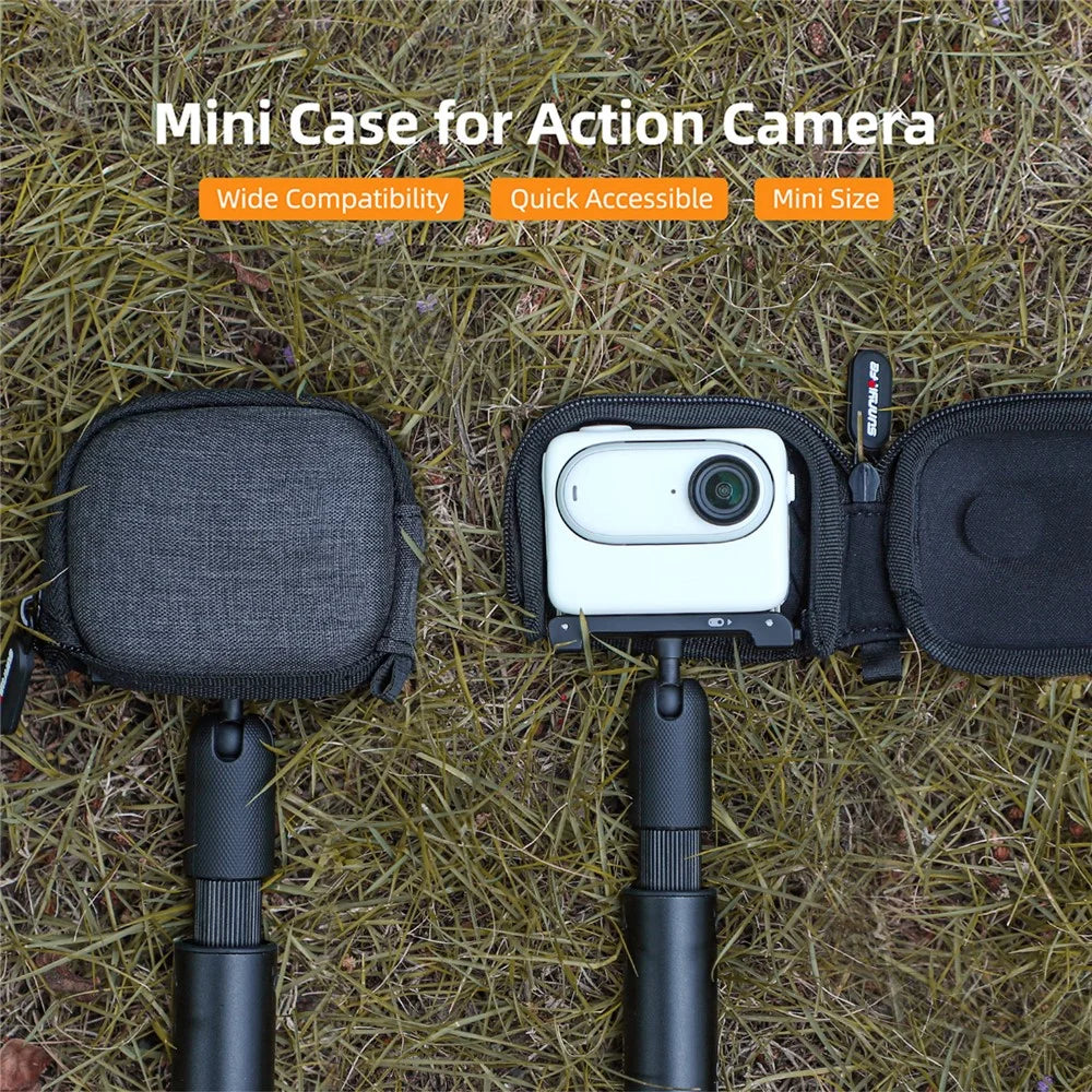 SUNNYLIFE B593 For Insta360 GO 3 / DJI Action 3 / GoPro Sports Camera Hard Shell Cloth Storage Bag Shockproof Zipper Bag with Opening - 2