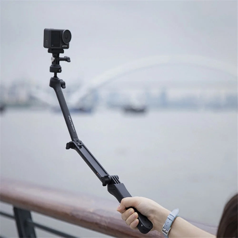 PGYTECH P-GM-158 3-Folding Tripod Stand Multi-Functional Selfie Stick Phone Holder Magic Arm for GoPro / Insta360 / DJI Action Camera - 4