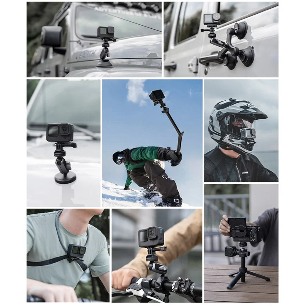 PGYTECH P-CG-141 CapLock Camera Quick Release Plate Mount Set with 1 / 4 Screw Thread for GoPro / Insta360 / DJI - 7