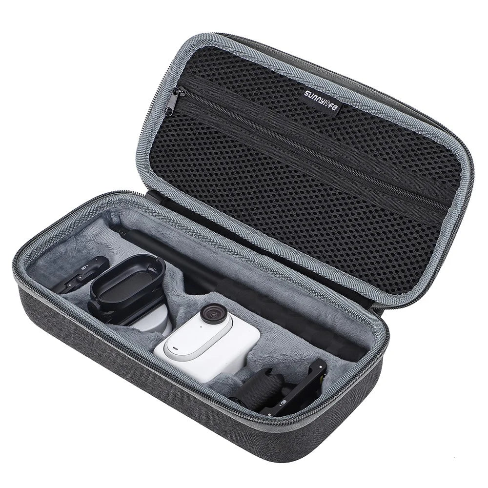 SUNNYLIFE IST-B675 Portable Storage Bag for Insta360 GO 3 Camera, Cloth+Flannelette Travel Carrying Case - 2