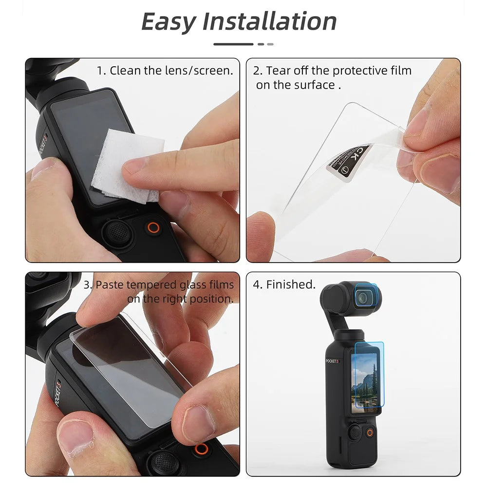 SUNNYLIFE OP3-BHM716 Screen + Lens Tempered Glass HD Film for DJI Osmo Pocket 3 Handheld Camera - 6