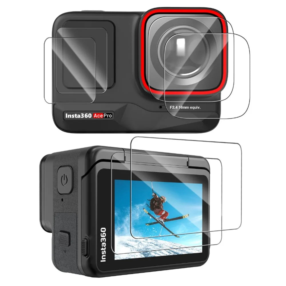 SUNNYLIFE 2 Sets For Insta360 Ace High Sensitive Camera Screen Films Oil-proof Tempered Glass Protectors - 1