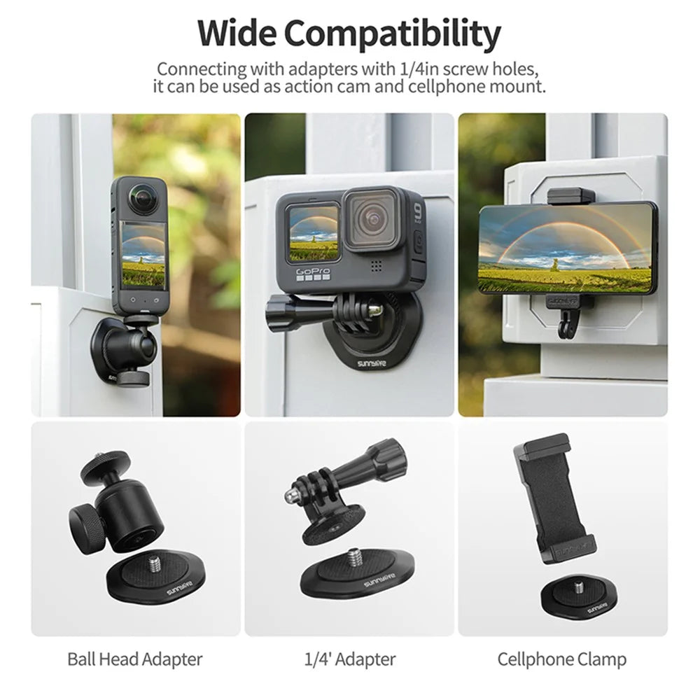 SUNNYLIFE DZ753 For Osmo Pocket / Insta360 / FIMI Camera Aluminium Alloy Magnetic Camera Mount Base - 5