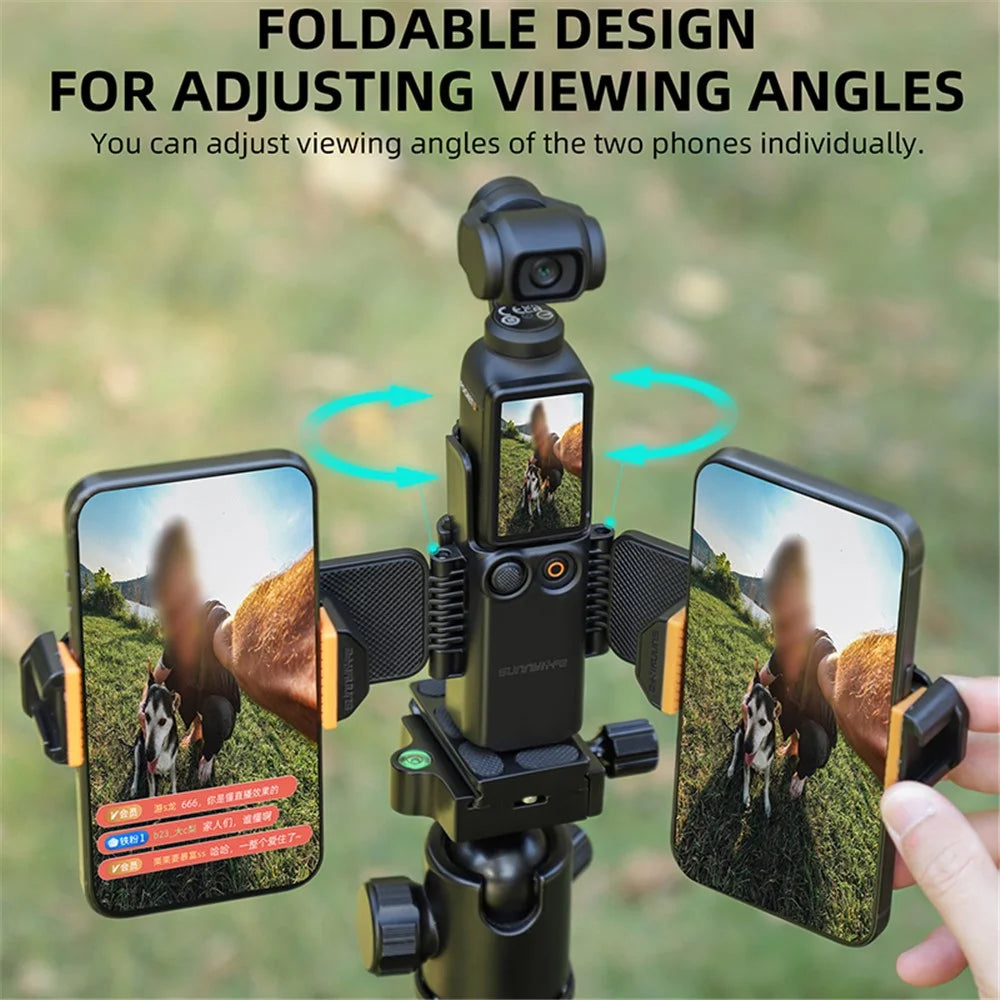 SUNNYLIFE OP3-ZJ756 For Osmo Pocket 3, Smartphone Mount Holder with Cold Shoe Camera Accessories - 7