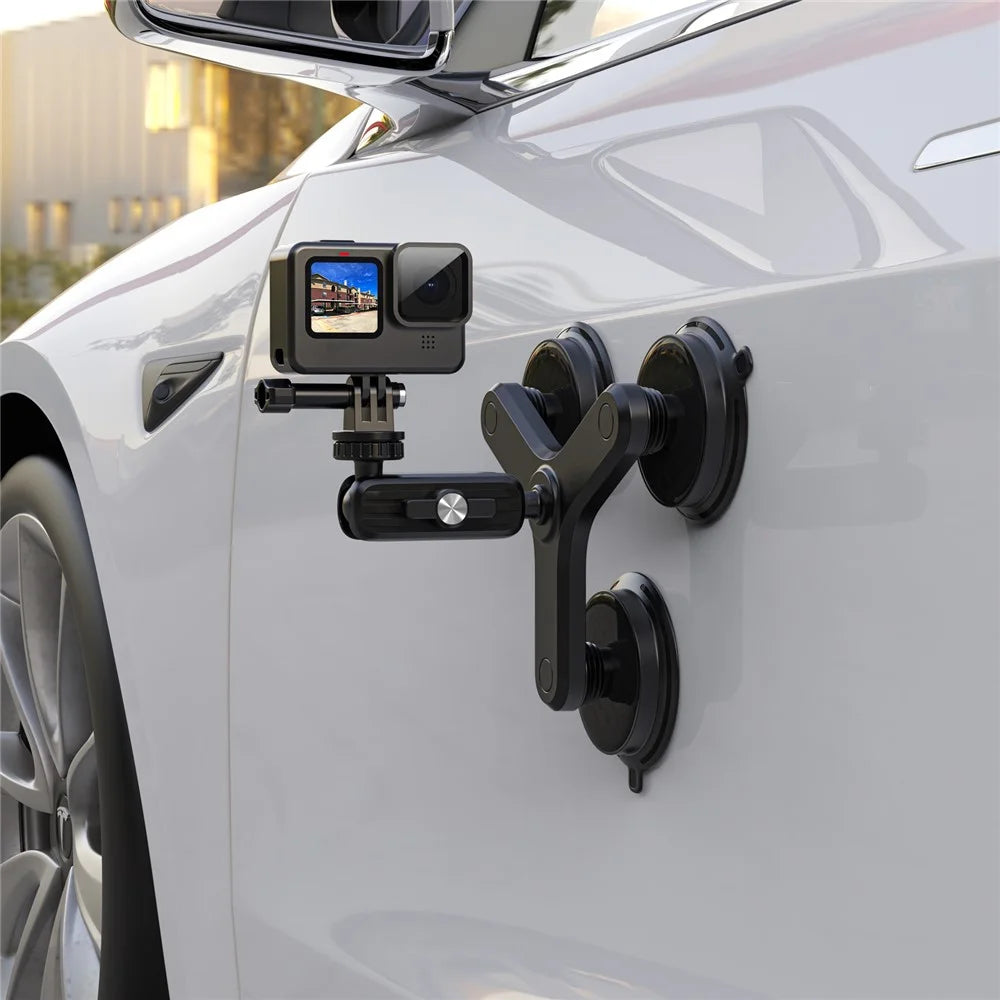 K03-3 Triple Magnetic Base Camera Magnetic Holder Mount with 360 Degree Rotating Ball Head - 7