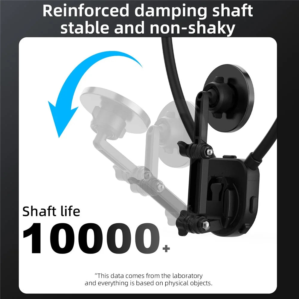 FLW430 Magnetic Sports Camera Neck Mount Adjustable Hanging Neck Phone Holder - Black - 7