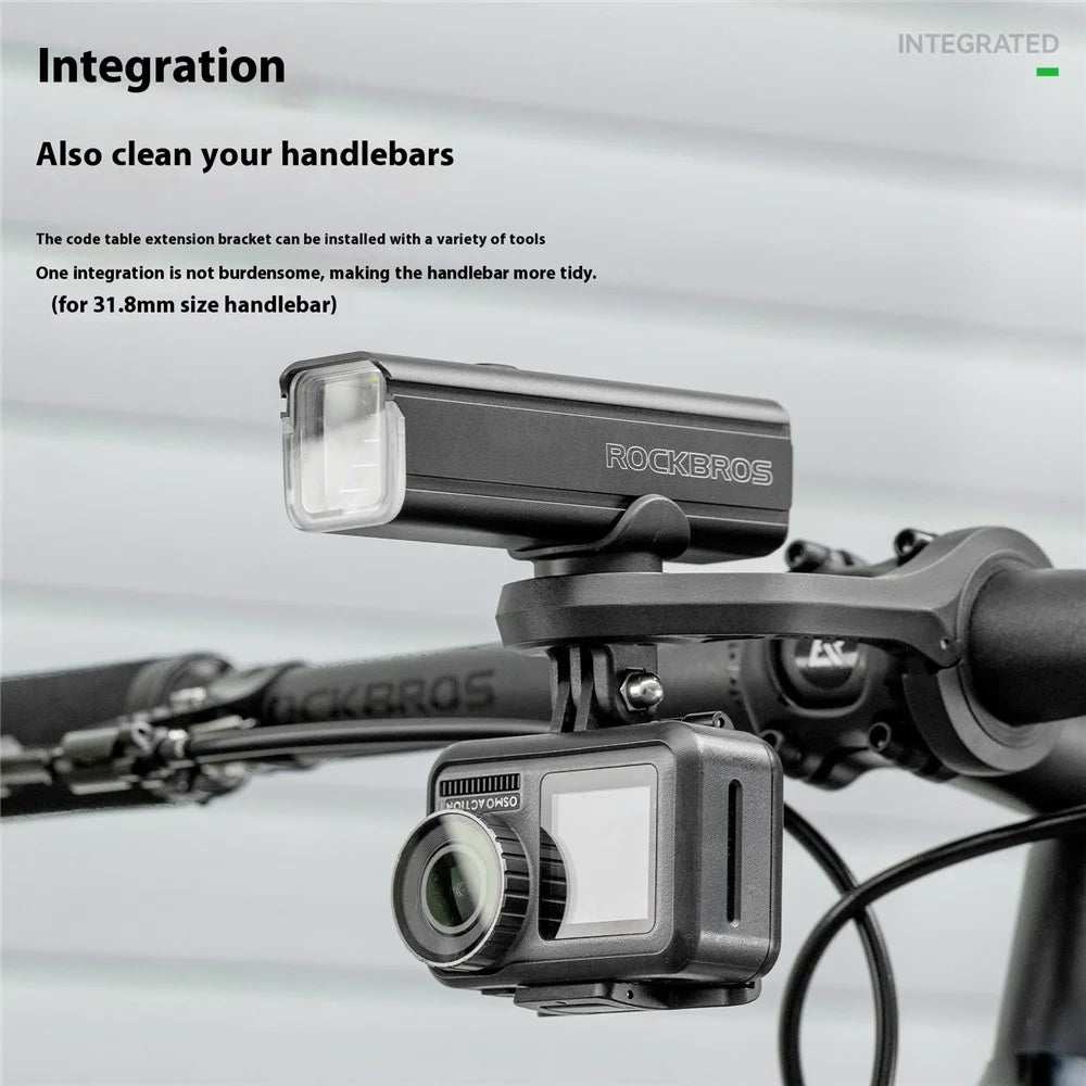 ROCKBROS Bike Handlebar Computer Mount Road Bicycle Light Sports Camera Nylon Bracket - 3