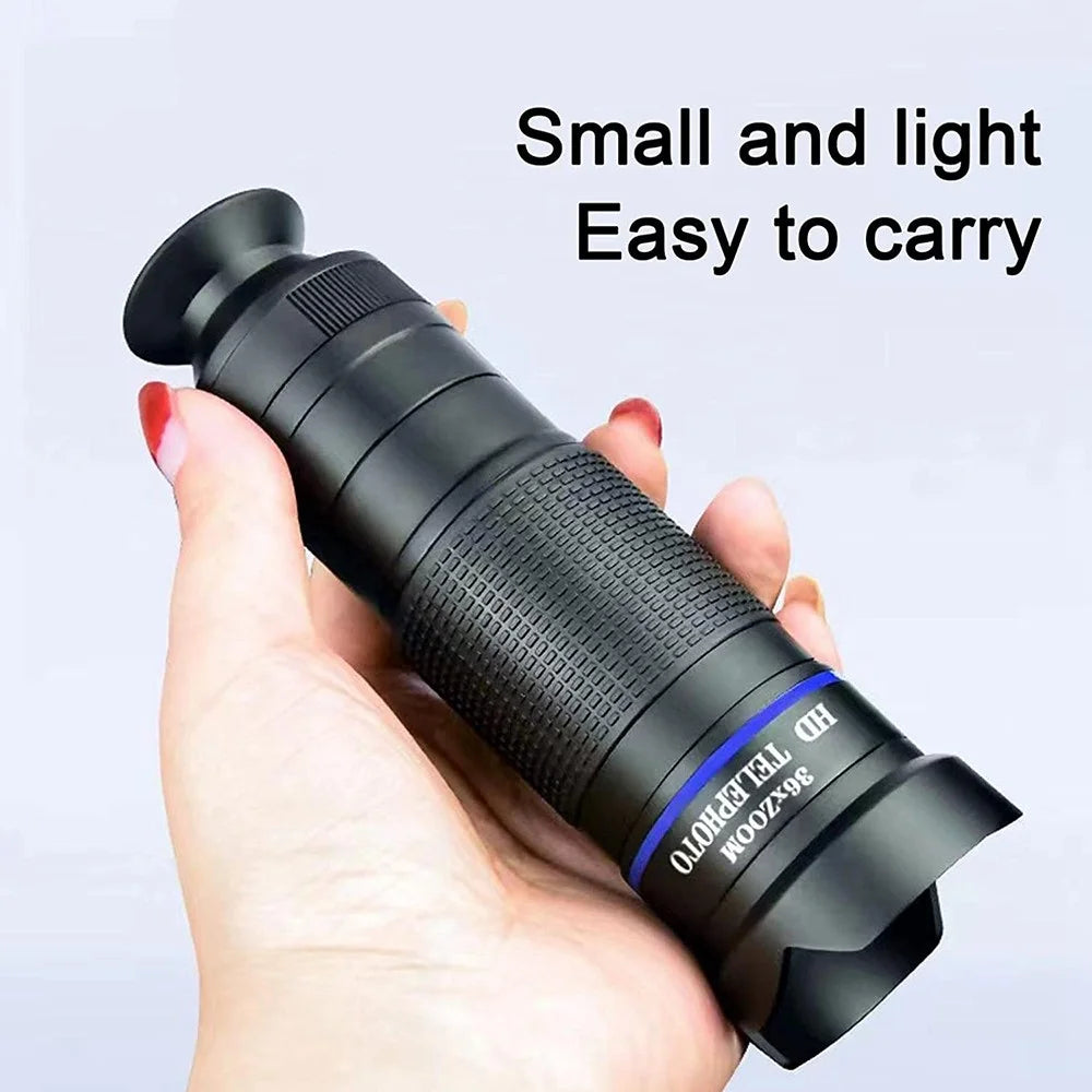 BRT-36S 36x Zoom HD Telephoto Mobile Phone Telescope Telescopic Focus Monocular for Outdoor Adventures (Standard Version) - Blue - 2