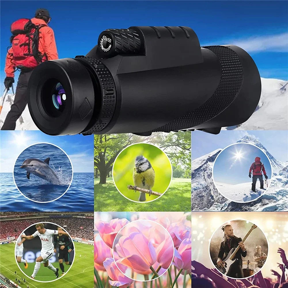 DT5060 Outdoor Night Vision 50x60 High Power Monocular HD Multilayer Green Film Telescope - 7
