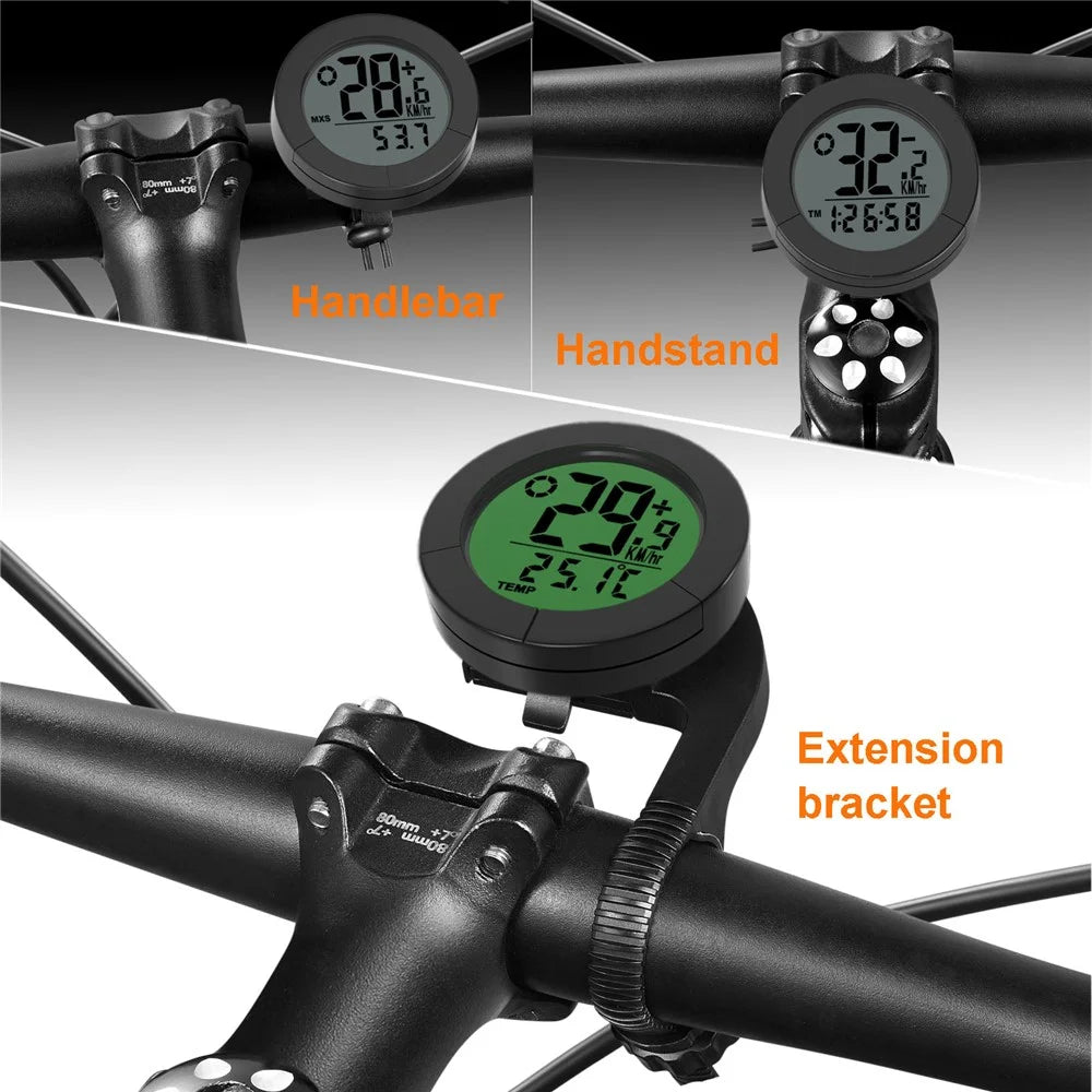 B50-BC23 Bicycle Speedometer with Temperature Measuring Waterproof 1.57" Bicycle Code Meter (Standard Bracket Version) - 5
