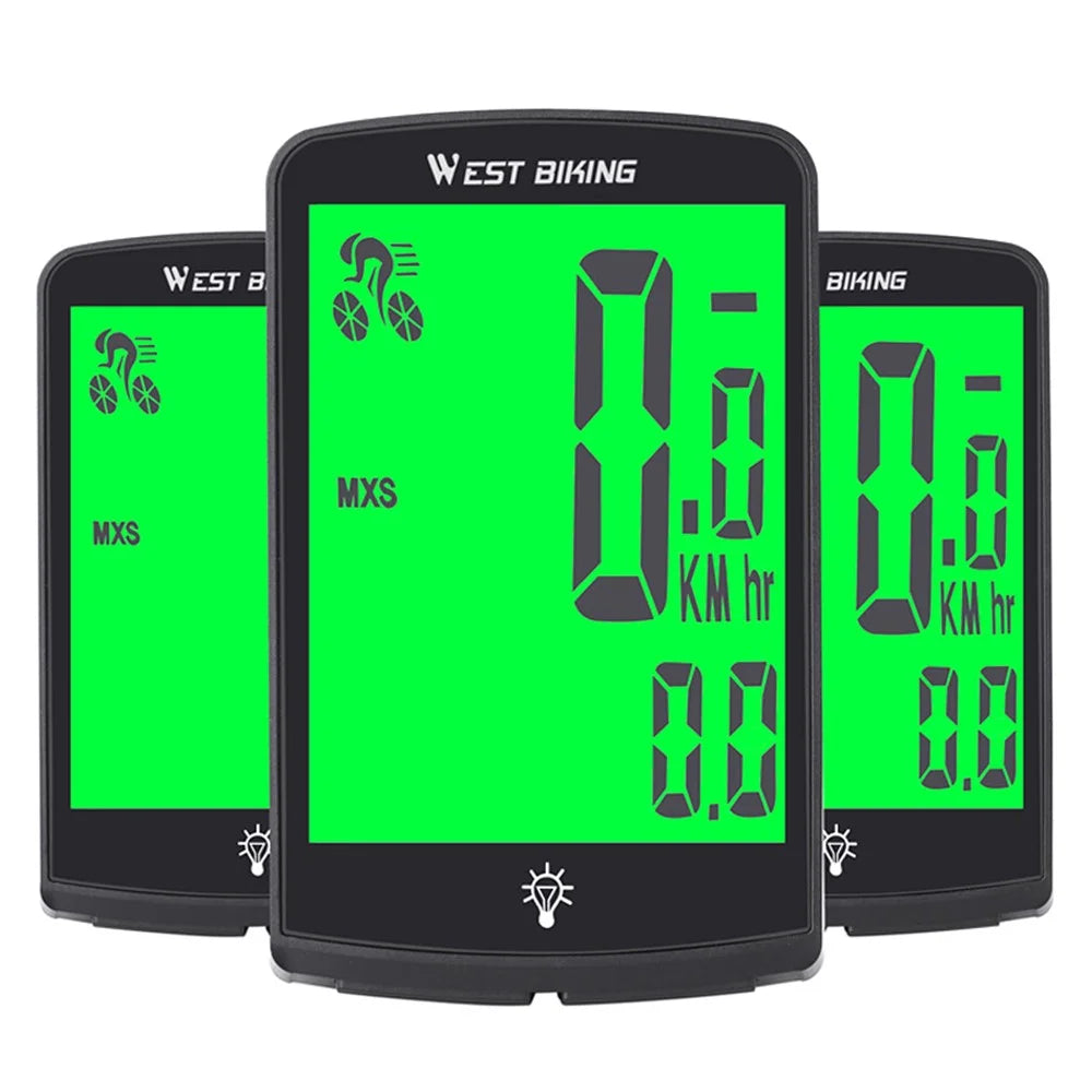 WEST BIKING YP0702100 3.4-inch Large Screen Speedometer Sensor APP Connect Cycling Code Meter for Bicycle, MTB, Road Bike - 2