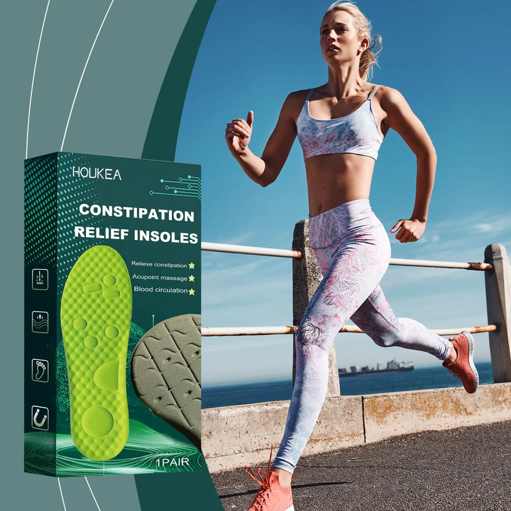 HOUKEA 1 Pair Soothing Insoles Soft Breathable Cushioning for Sports Running Outdoor - 2