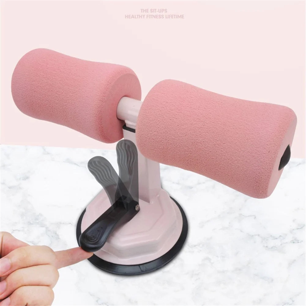 AMYUP Sit Up Bar for Floor Sit Up Assistant Device with Suction Cup for Fitness Exercising Abdominal Muscles Full Body Training - Pink - 5
